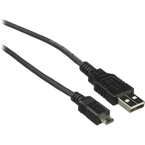 Pearstone USB 2.0 Type A Male to Micro Type B Male Cable (Black) - 6' (1.8 m) Cover