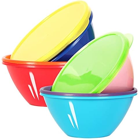 Youngever 9er Pack 1000ML Plastikschüsseln mit Deckel Cover