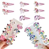 28 Piezas Clips Pelo Niña Unicornio, Lindas Pinzas para el Cabello Moda Niñas...