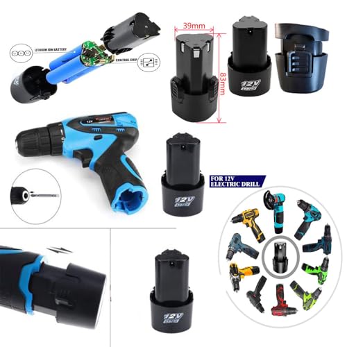 Image of MLD 12v Cordless Screwdriver and Drill Machine Battery | Replacement Drill Battery NCBA-401(Material -Plastic,12V)-1pcs