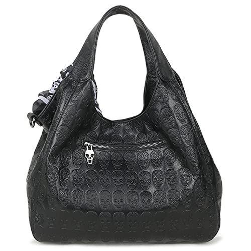 Bolso satchel y cartera negro con remaches miniatura 3