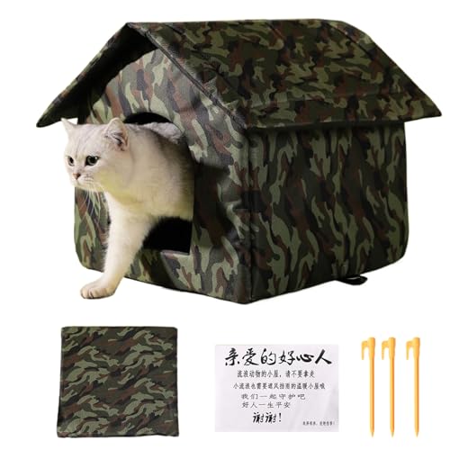 Cuccia Per Gatti Casetta Per Gatti Per Esterni Rifugio Gattis Tendas Impermeabile Per Gattis Randagi Cuccia Per Gatto Da Esterno Tendas Impermeabile Per Animali Domestici Randagi 41x41x33cm
