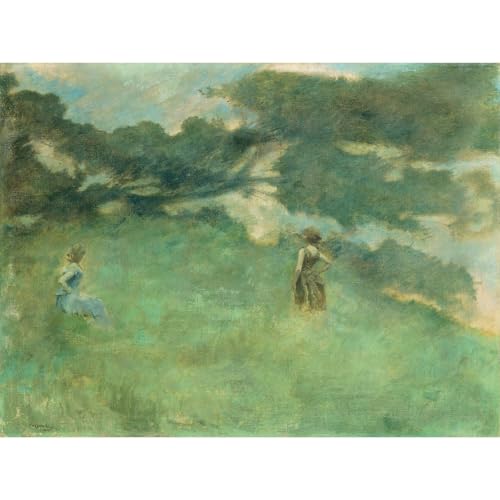 Toile Thomas Dewing La Grive de l'ermite 101x127 cm pour habiller un grand mur vide