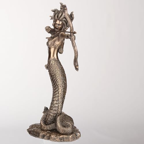Estatua de Medusa en Resina con Acabado Bronce 9 Pulgadas miniatura 6