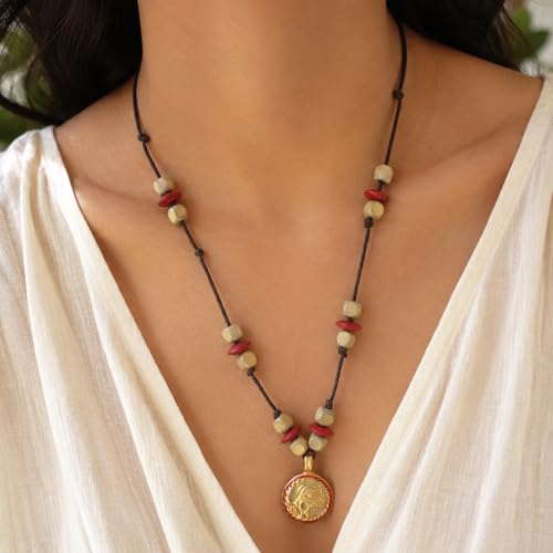 Image of AAKRITI ART CREATIONS Handcrafted Tribal Necklace Collection | Royal & Queen-Inspired Artisan Brass Statement Jewelry | Ethnic, Elegant & Regal Necklaces for Women