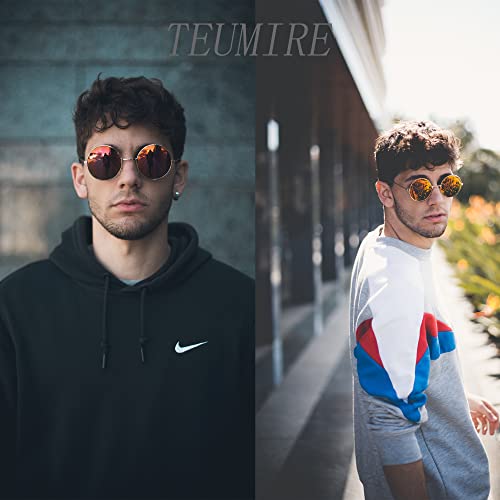 Image of Retro Small Round Polarized Sunglasses for Men Women Circle Hippie Style Sun Glasses