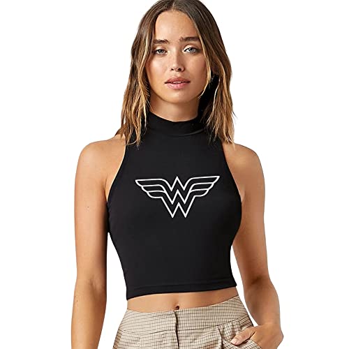 Image of Women's Solid Ribbed Crop Tank Top - Stylish Western Sleeveless Top for Girls