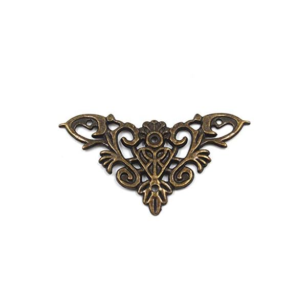 Geesatis Dekorative Eckabdeckung mit Befestigungsschrauben, Bronze, 6,3 x 4,6 cm, 20 Stück – Bild 3