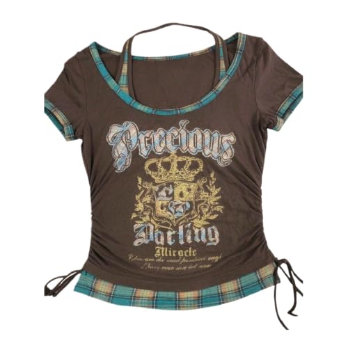 Image of Kawaii Cutecore Harajuku Vintage Y2k 2000s Tops Summer Goth Emo Alt Short Sleeve Graphic Tee