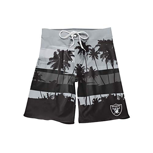 Image of FOCO Men's Team Logo Floral Hawaiian Swim Suit Trunks
