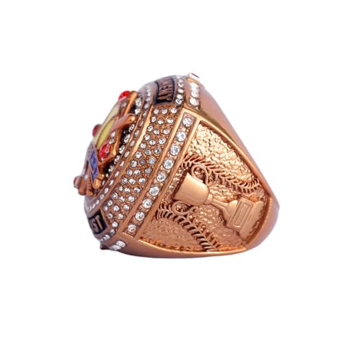Image of 2 pcs Pack or 12 pcs Pack Softball Championship Trophy Ring Award Gift for Tournament Champion Team palyers Awards Trophy on Side Size 9.5