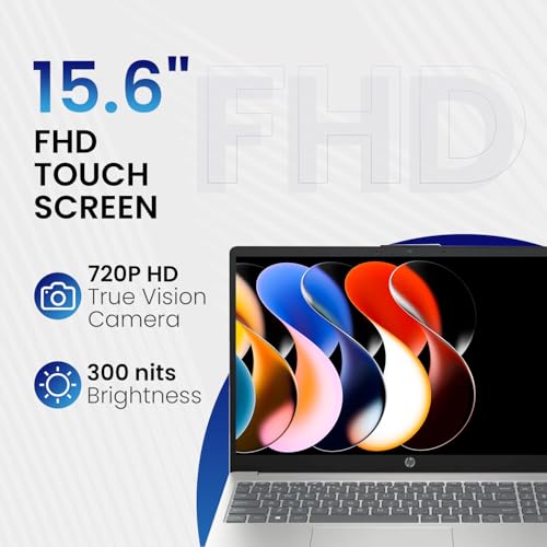 Image of HP 2025 Essential 15 Premium Next Gen AI Copliot Business Laptop, 15.6 inch FHD Touchscreen, Intel i7-1355U, 16GB RAM, 512GB SSD, Wi-Fi 6, USB-C, Win11 Pro, Silver, Bundle with ADATA 512GB External SSD