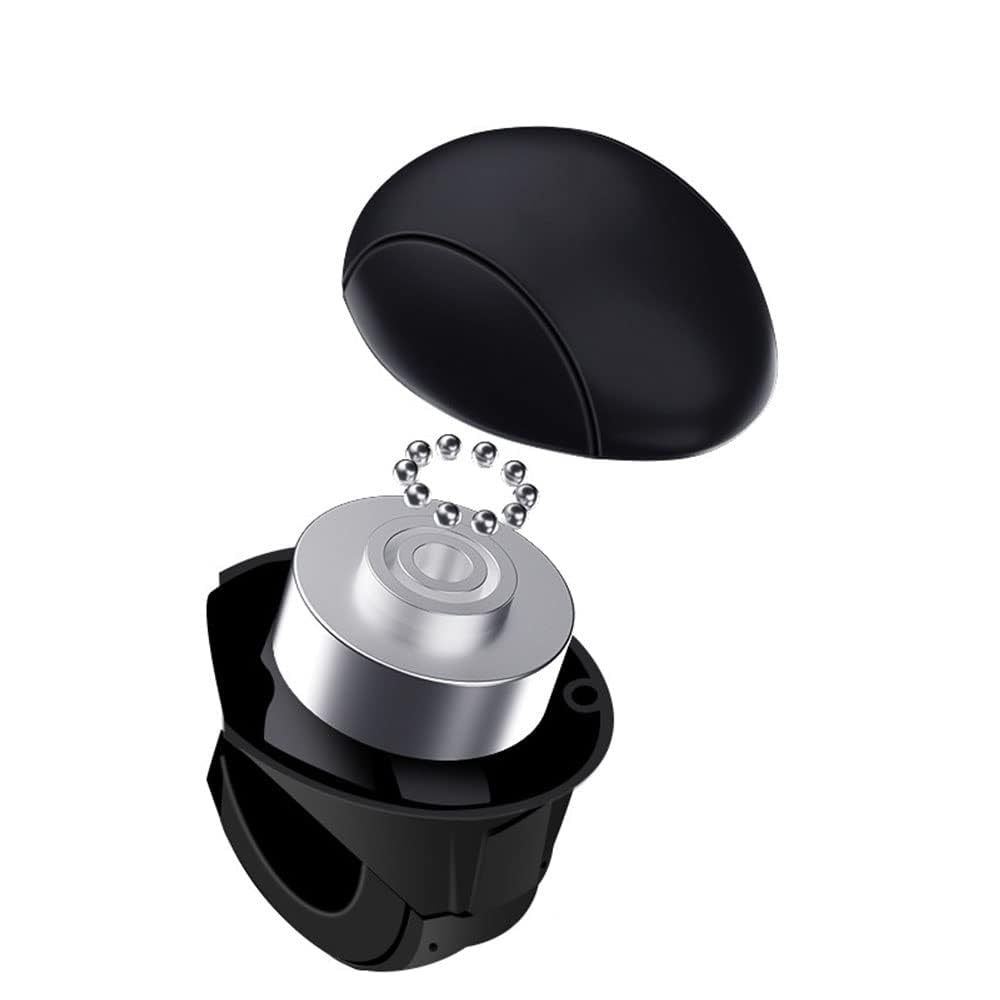 Pommeau de volant universel noir pour voitures tracteurs camions bateaux