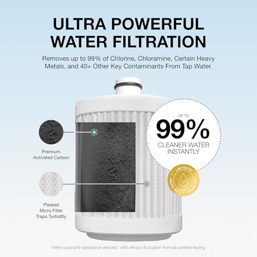 Image of Filterbaby Diamond Shower Filter for Skin & Hair, IAPMO Tested to NSF 177