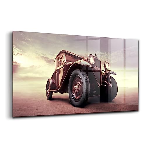 Peinture murale décorative verre durable voiture vintage Wallart