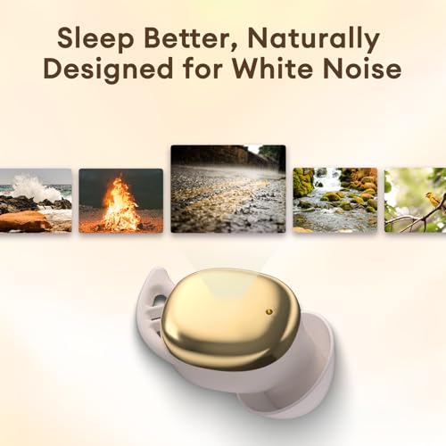 Image of PAXA Invisible Sleep Earbuds for Side Sleepers, Small Earbuds | Bluetooth 6.0 Sleep Headphones with Soft Silicone Tips, Mini Earbuds for Sleeping, Snoring Noise Isolation, S13 Beige