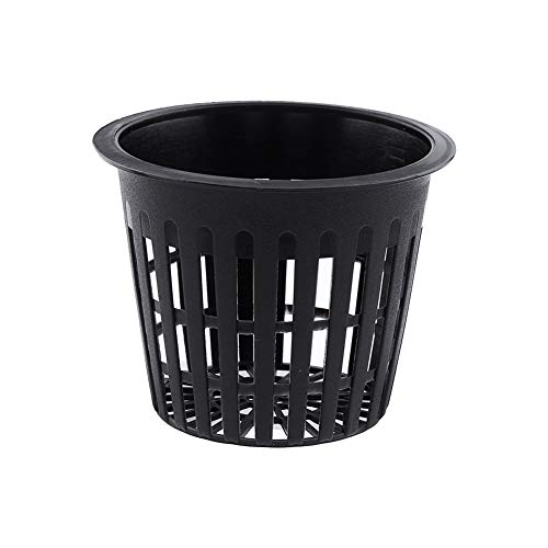 Eastbuy Net Cups - 10pcs Heavy Duty Mesh Pot Net Cup Basket Hydroponic Plant Grow Clone Black