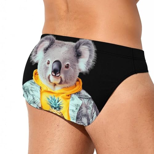 Koala Cute Mens Swim Briefs Quick Dry Triangle Trunks Swimsuit Swimming Bikini Swimwear3