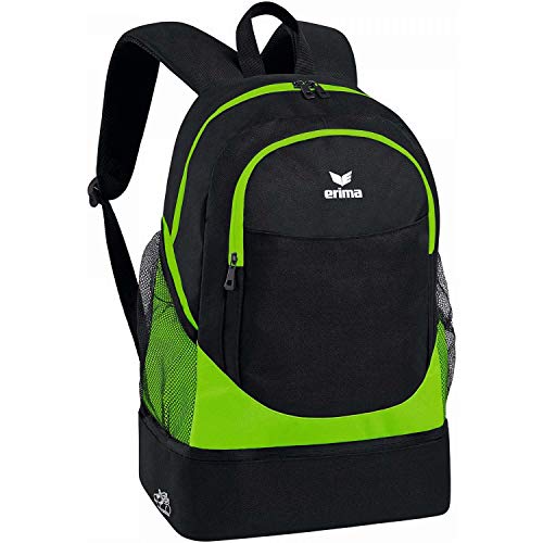 erima Rucksack mit Bodenfach Rucksack, 45 cm, 31, 7 Liter, Green Gecko/schwarz