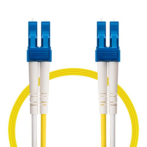 Oxen | Duplex Singlemode Fiber Patch Cable|Corning Glass Fiber Optic| LCU LCU Plenum OFNP Zipcord OS2 Yellow 1 Mt (3ft)