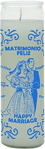 INDIO 7DAY Candle-Happy Marriage WT: Vela de cristal de 7 días Happy Marriage - Blanco