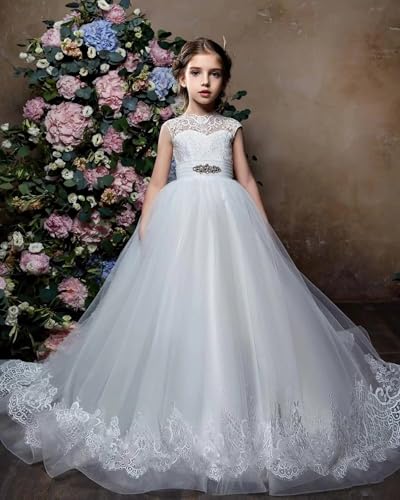 Tulle Flower Girl Dresses for Wedding Lace First Communion Dress Pageant Dress Birthday Party Ball Gowns for Girls2