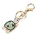 Produktbild Schlüsselbund 2 Stück Schlüsselanhänger Kreis Grün Und Kaffee Schildkröte Anhänger Charme Strass Kristall Handtasche Tasche Schlüsselanhänger Schlüsselanhänger Zubehör Hochzeit Freund Liebhaber Gesche