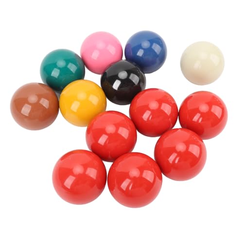 UPALDHOU Billiard Depot Snooker Ball Set, 13pcs 2.1in 5.25cm Diameter Snooker Balls Professional Standard, Snooker Ball Set Replacement Resin Billiard Balls Set for Pool Tables