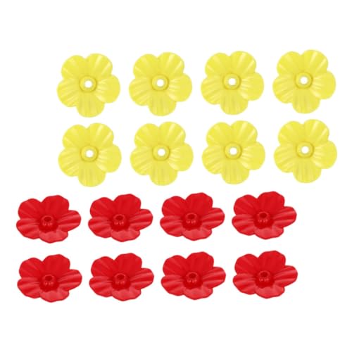 GRIRIW 18Pcs Hummingbird Feeder Flower Replacement Plastic Bird Feeder Accessories for Easy Installation for Outdoor Bird Feeding
