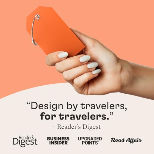 Shacke 2 Luggage Tag for Bags and Suitcases – Flexible Silicone Travel Accessory – Waterproof, Stylish, and Lightweight Bag Identifier with ID Card (Bright Orange) - Image 3