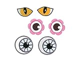 Applikation zum Aufbügeln Kleiber Bügelbild Patch Applikation zum Aufbügeln Augen 3,0-3,5 cm