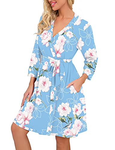 PrinStory Women Kimono Robes Short Lightweight Robe Soft Knit Sleepwear Casual Knit Bathrobe Ladies Loungewear - Image 3