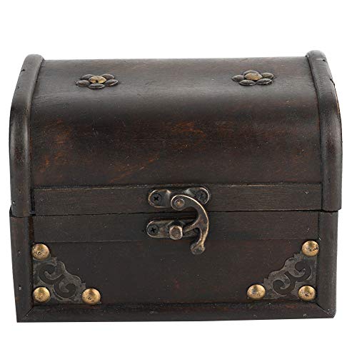 Aoutecen Wooden Storage Box, Desktop Storage Box Jewelry Holder Box Safe To Use Durable for Desktop for Earrings