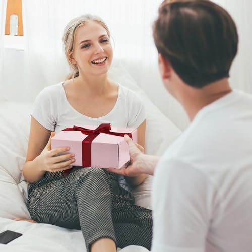 Image of RLAVBL 12x9x4 Shipping Boxes Set of 20, Pink Corrugated Cardboard Box for Packing, Mailing, Business, Gift