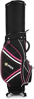 Outdoor Lightweight Golf Bag with Strap and Stand Easy To Carry Golf Stand Bag for The Driving Range Par 6 and Executive Courses Ideal for Golf Course & Travel (Color : Black)