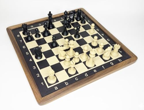 Image of PALM ROYAL HANDICRAFTS 16 x 16 inches Non-Magnetic Flat Printed Wooden Chess Board Set with 32 Chessmen for Kids and Adults Storage Bag Available 16 x 16 Inches.