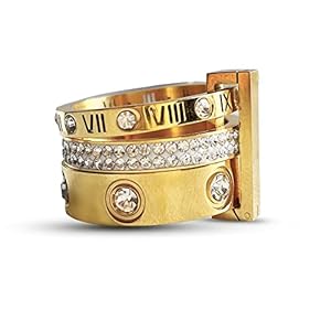 Love Friendship Gold Rings Set for Women 18K Gold Plated Titanium Steel Dainty Cubic Zirconia Rings Fashion Stacking Bands Valentines Day Mother’s Day Christmas Day Best Gifts