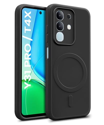 Image of WOW IMAGINE Back Case Cover for Redmi Note 12 5G | Vivo T4x | Soft Matte Silicone Case| Slim Fit & Shockproof | Camera Protection Bumper Cover (Black)