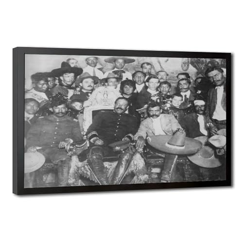Affiche Révolution mexicaine Pancho Villa Zapata cadre suspendu toile 61x91cm