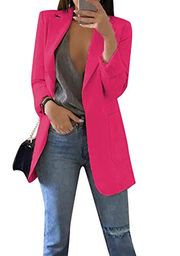 Image of Women Casual Loose Fit Long Sleeve Blazer Cardigan Fashion Plus Size Work Blazer