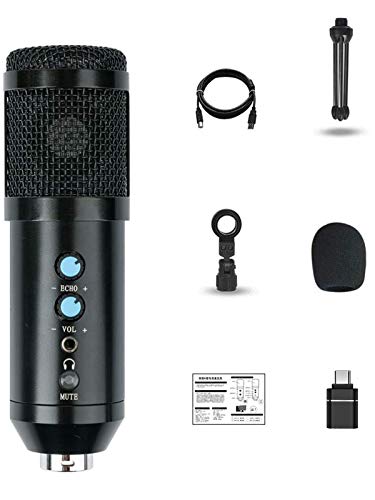 USB Mikrofon, PC Mikrofon mit Stativständer, Stummschalttaste, Latenzfrei, Computer Mikrofon für Video Konferenzen… – Bild 7