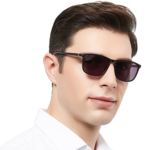 OCCI CHIARI Retro Oversized Reading Sunglasses Men Stylish Full Lens Sun Readers 1.0 1.25 1.5 1.75 2.0 2.25 2.5 2.75 3.0 3.5 (Black,1.50)