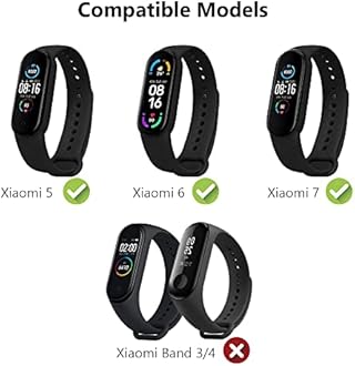 Ainiv Watchband Compatible with Xiaomi Mi Band 5/ Xiaomi Mi Band 6, Xiaomi Watchband Knitted Nylon/Silicone Watch Strap, Adjustable Woven Stretchy Replacement Straps for Women/Men
