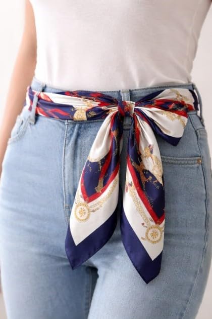 Image of Silk Head Scarf for Women - Luxury Satin Silk Hair Scarf, Soft Bandana Wrap for Sleeping, Hair Protection & Styling