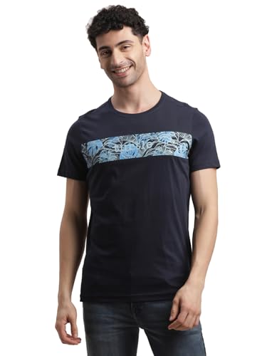T-shirt tricot homme col rond en coton solide ajusté contre la chaleur