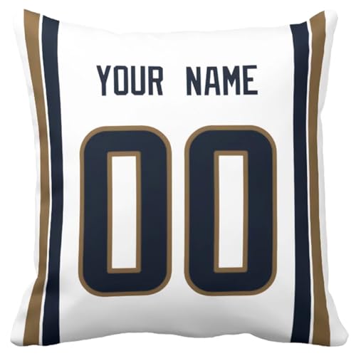 Image of ANTKING Throw Pillow 2 Pack with Custom Name and Number Personalized Gift for Men Women Boys