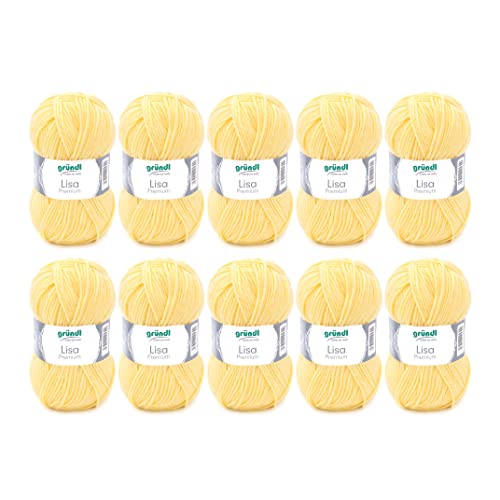 Gründl Lisa Premium Uni Knitting & Crochet Yarn...