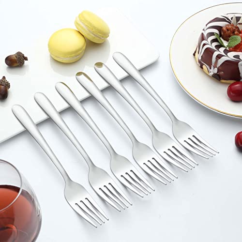 Gymdin 10100-24P DINNER FORKS 24 Pieces Dinner Forks, Forks Silverware(8 Inches), Silverware Forks, Food Grade Stainless Steel Flatware Forks, Mirror Polished & Dishwasher Safe thumb #5