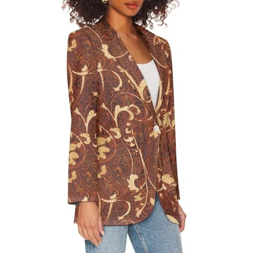 Polynesian Tapa Puletasi Samoan Puletasi Blazer for Woman Plus Size Long Sleeve Blazer Jackets with Pockets2