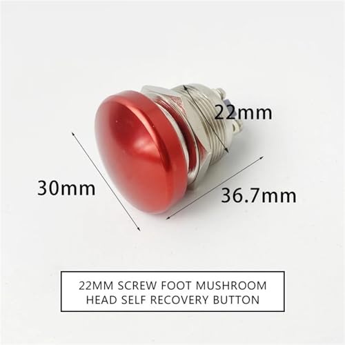Interrupteur bouton-poussoir 22mm en métal durable pour commandes industrielles de précision - 2